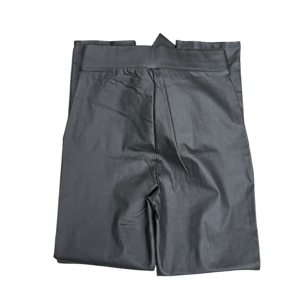 Windsor Black Faux Leather Pants with Belt size large - Picture 4 of 5